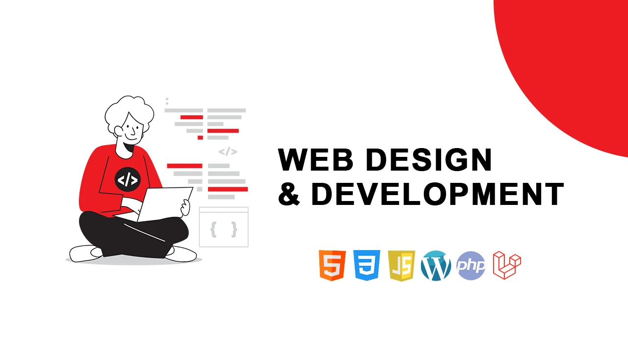 Web Design & Development service related image are showing which is reflecting that business owners can take the web design and development service