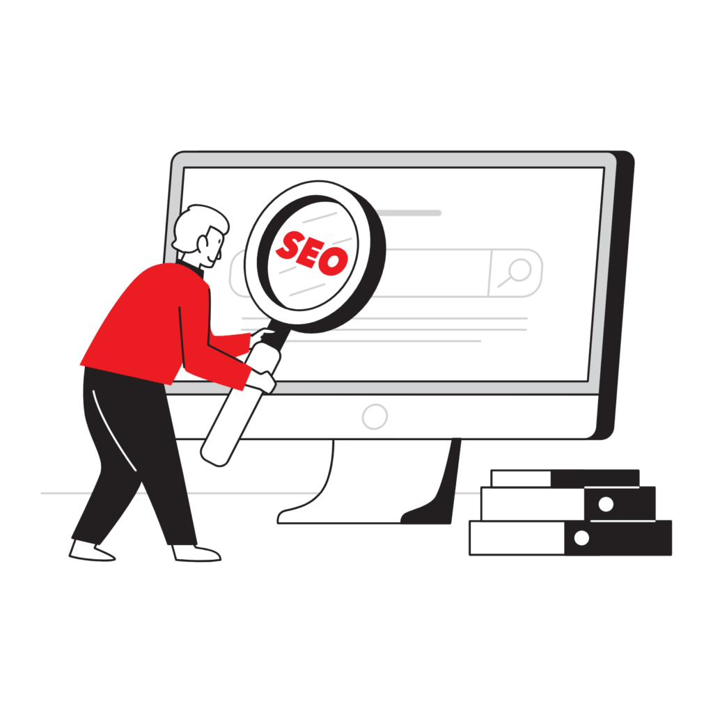 SEO is showing in this image mainly